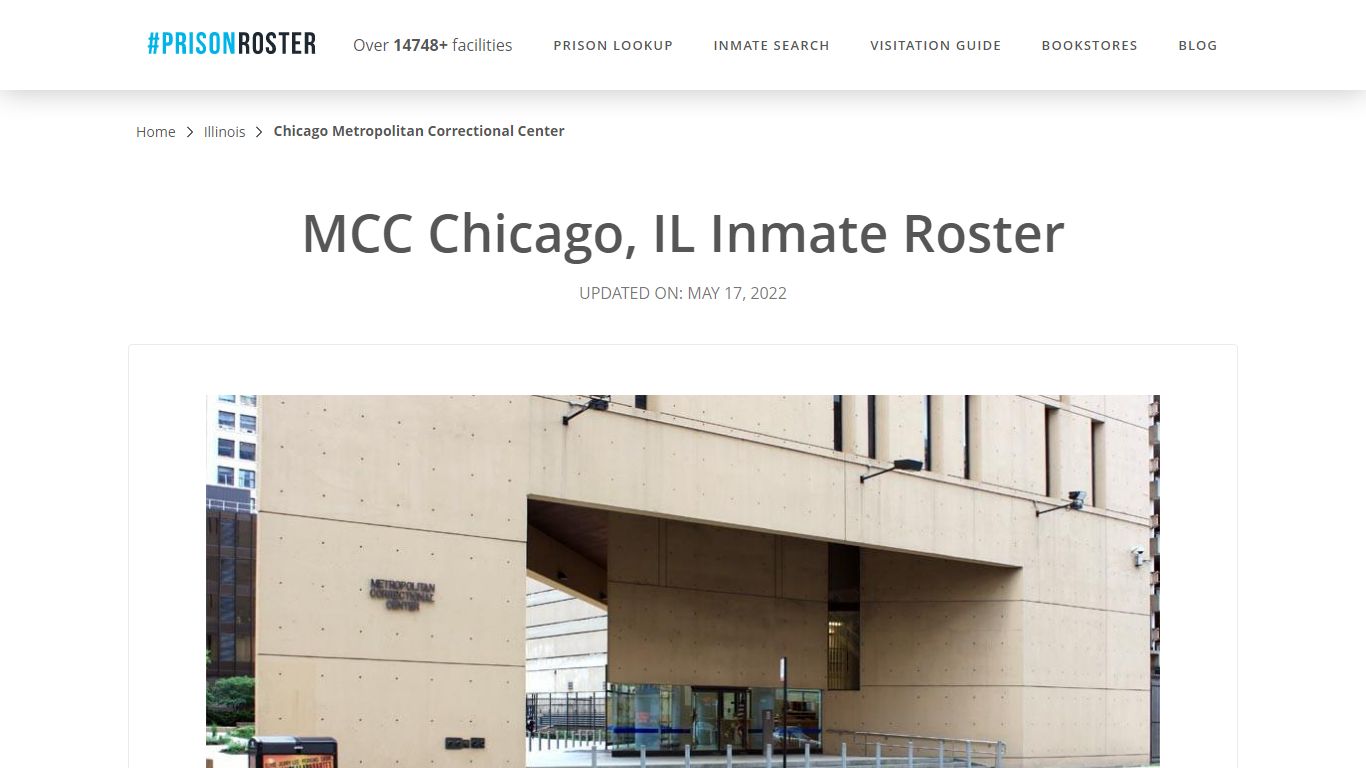 Chicago Metropolitan Correctional Center - Inmate Locator