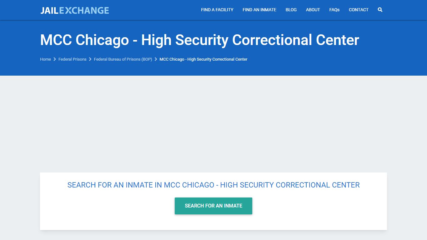 MCC Chicago - High Security Correctional Center Inmate ...